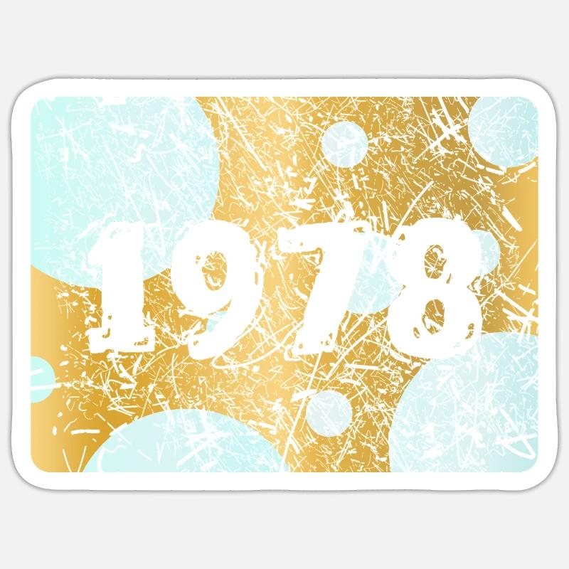 Numéro 1978 - Sticker taille S (10 x 10 cm) - blanc mat