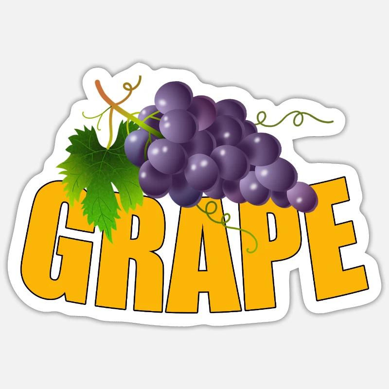GRAPE - Sticker Größe S (10 x 10 cm) - Mattweiß
