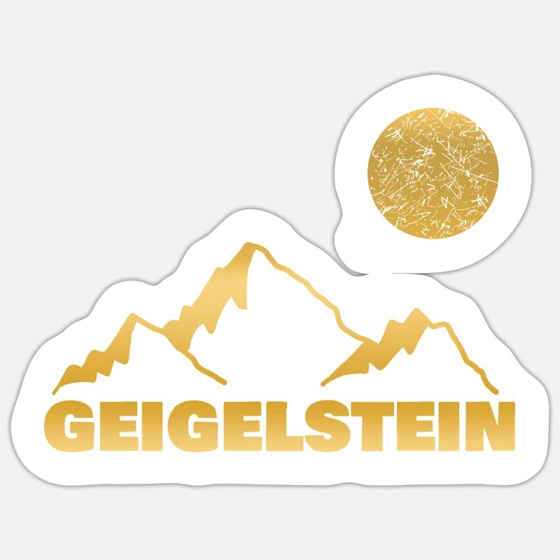 Geigelstein - Sticker taille S (10 x 10 cm) - blanc mat