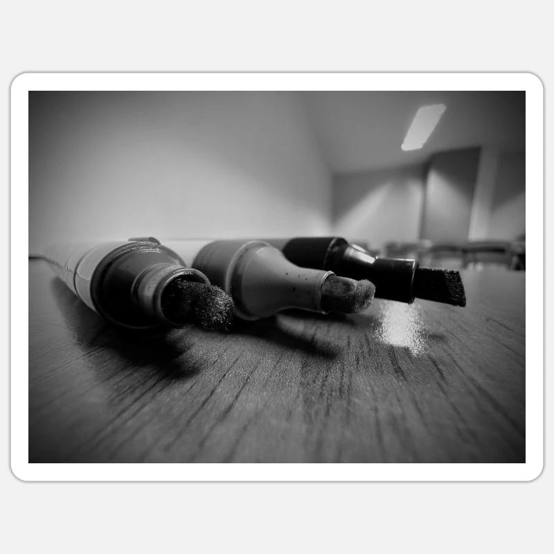 Black and White Brushes Sticker size S (10 x 10 cm)