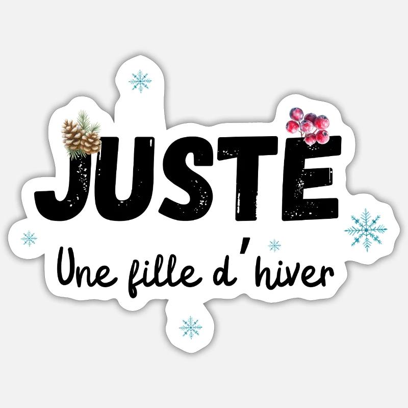 Nur ein Wintermädchen-Geschenk Sticker Größe S (10 x 10 cm)