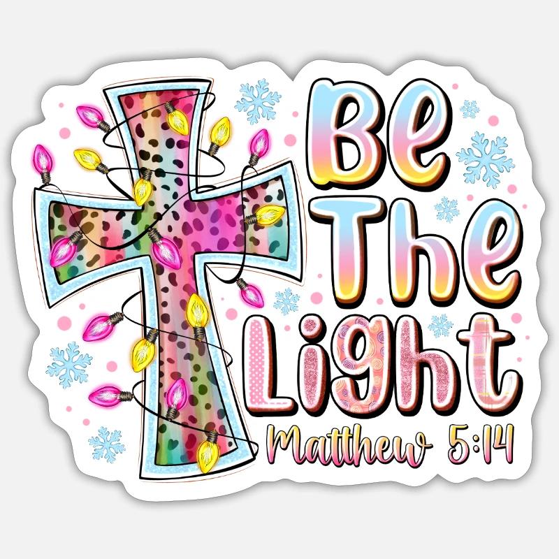Sei das Lichtkreuz-Prisma - Sticker Größe S (10 x 10 cm) - Mattweiß
