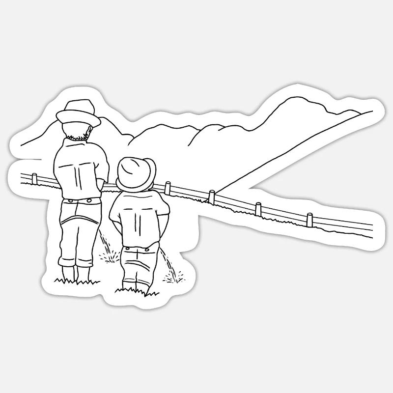 Bieslnde Buam - Sticker taille S (10 x 10 cm) - blanc mat