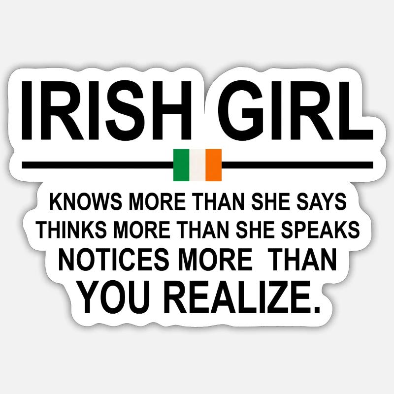 Irisches Mädchen Sticker Größe S (10 x 10 cm)