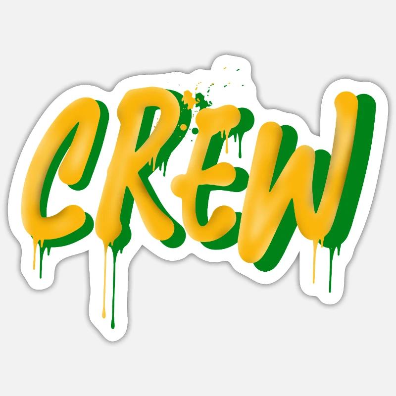 crew - Sticker size S (10 x 10 cm) - white matte