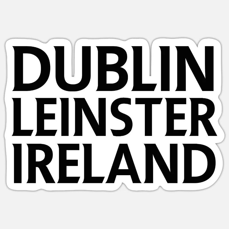 Dublin – Irland Textdesign - Sticker Größe S (10 x 10 cm) - Mattweiß