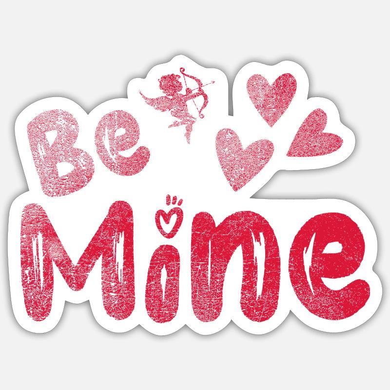 be_mine - Sticker size S (10 x 10 cm) - white matte