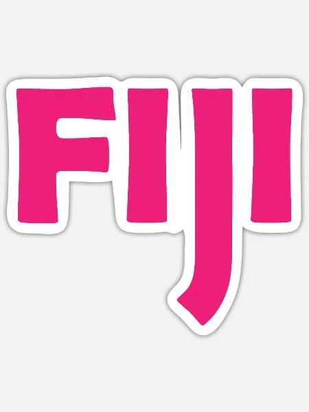 Fiji - Fidschi - Inseln - Pazifik - Südsee - Sticker Größe S (10 x 10 cm) - Mattweiß