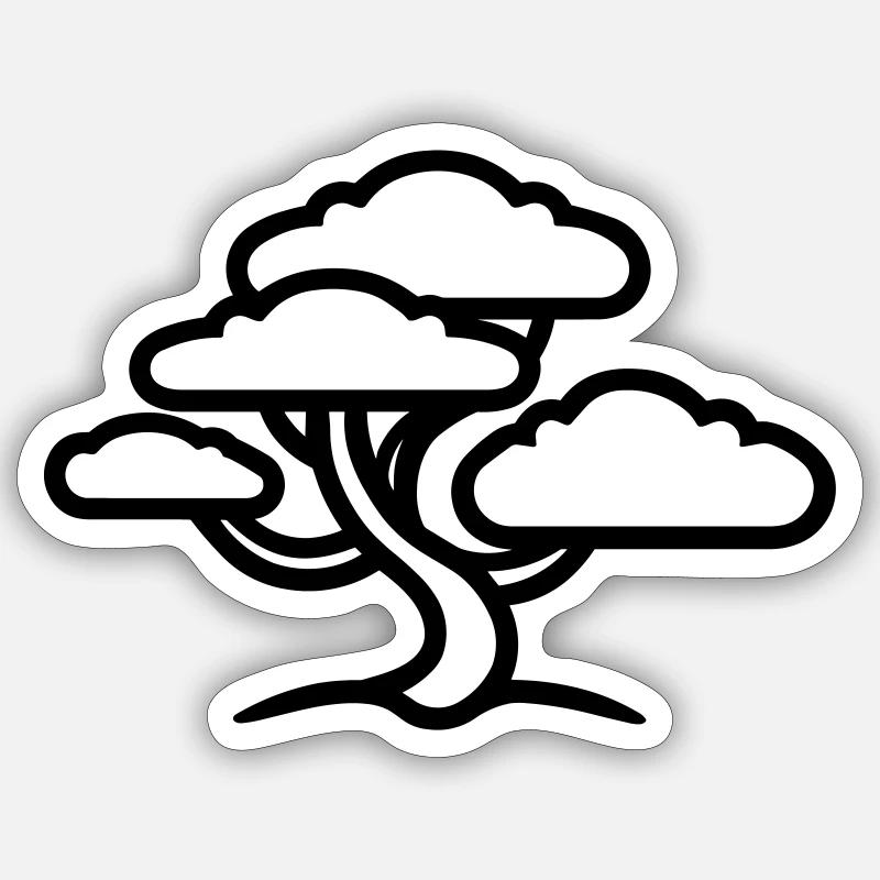bonsai Sticker taille S (10 x 10 cm)