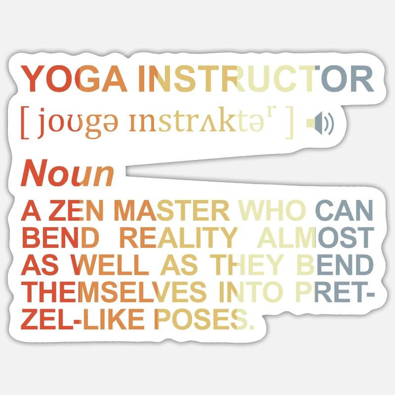 Yogalehrer Begriff Sticker Größe S (10 x 10 cm)