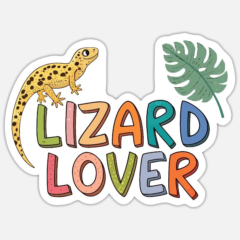 Lizard Lover Farben Sticker Größe S (10 x 10 cm)