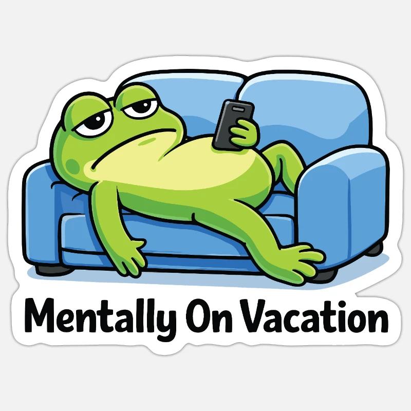Funny Frog Meme  - Sticker taille S (10 x 10 cm) - blanc mat