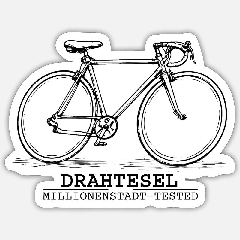 Vélo - Sticker taille S (10 x 10 cm) - blanc mat
