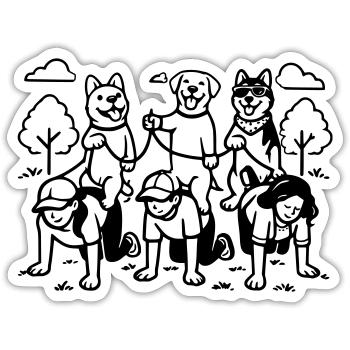 Dog Dog Edition dog rules - Sticker size S (10 x 10 cm) - white matte - Front
