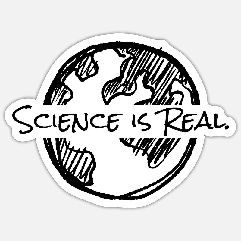 Wissenschaft - Erde - Sticker Größe S (10 x 10 cm) - Mattweiß