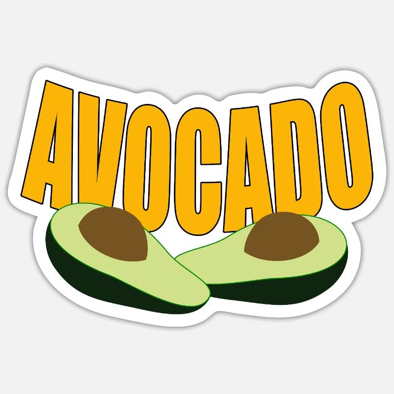 Avocado - Sticker size S (10 x 10 cm) - white matte