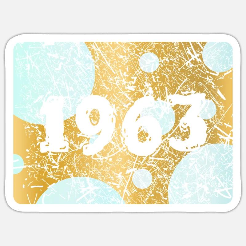 1963 - Sticker taille S (10 x 10 cm) - blanc mat