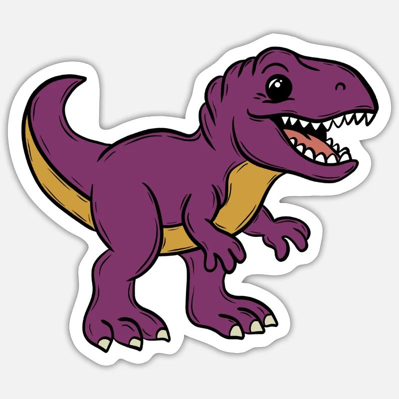 Dino - Sticker size S (10 x 10 cm) - white matte