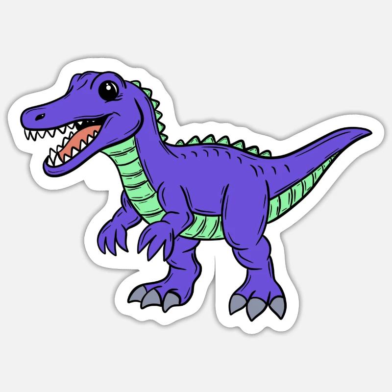 Dino - Sticker size S (10 x 10 cm) - white matte