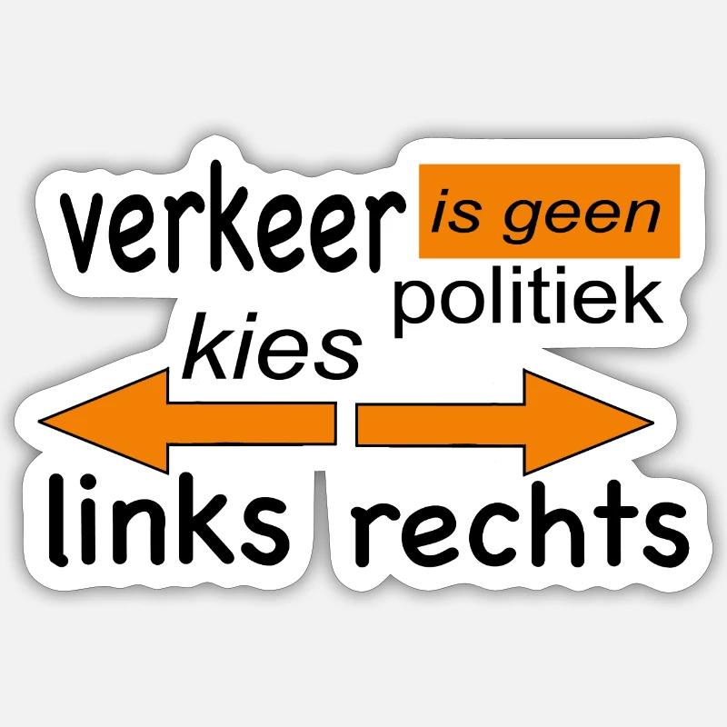 Traffic - Sticker size S (10 x 10 cm) - white matte