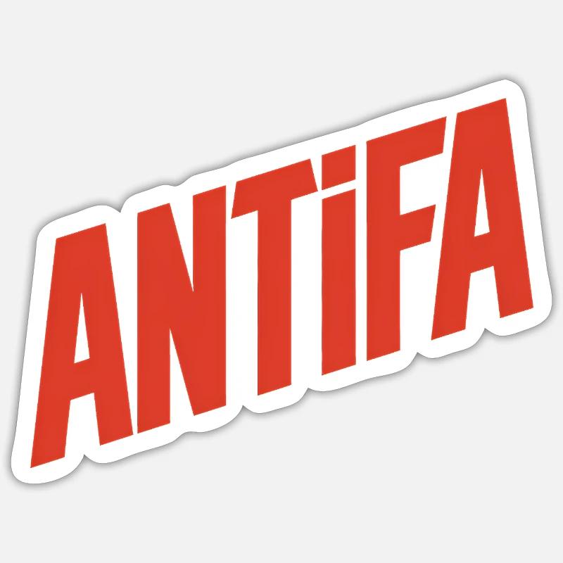 Antifa - Antifascist Merch - Sticker size S (10 x 10 cm) - white matte