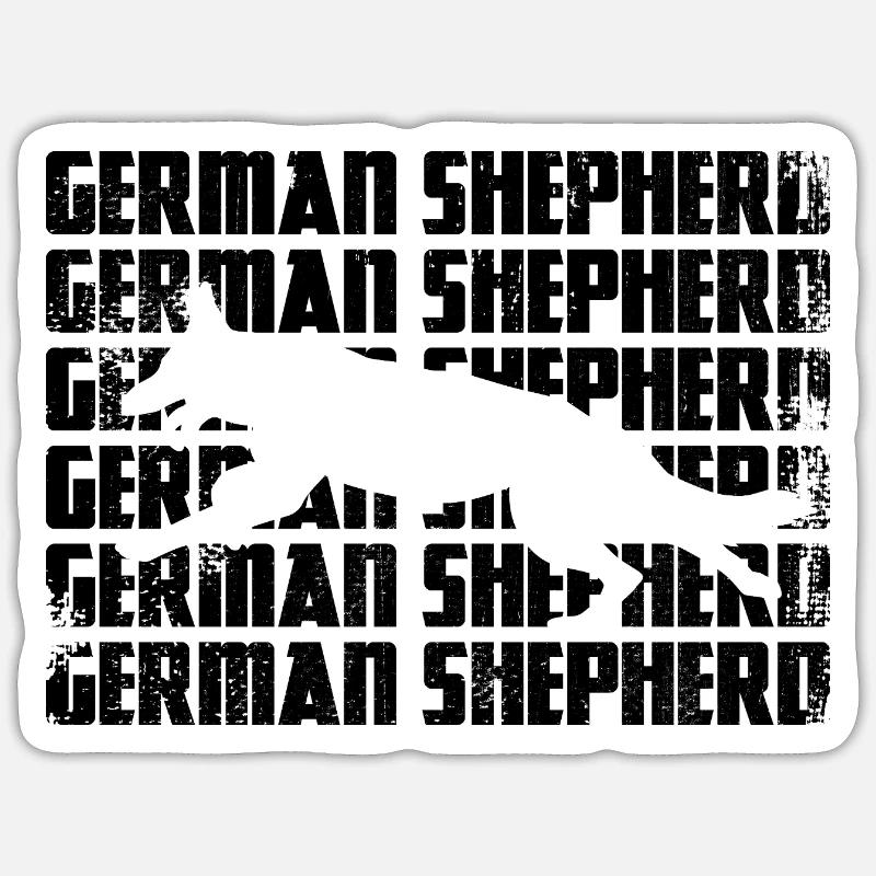 German Shepherd - Sticker size S (10 x 10 cm) - white matte
