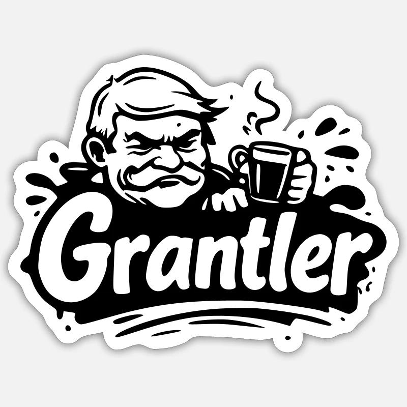 Grantler - Sticker Größe S (10 x 10 cm) - Mattweiß