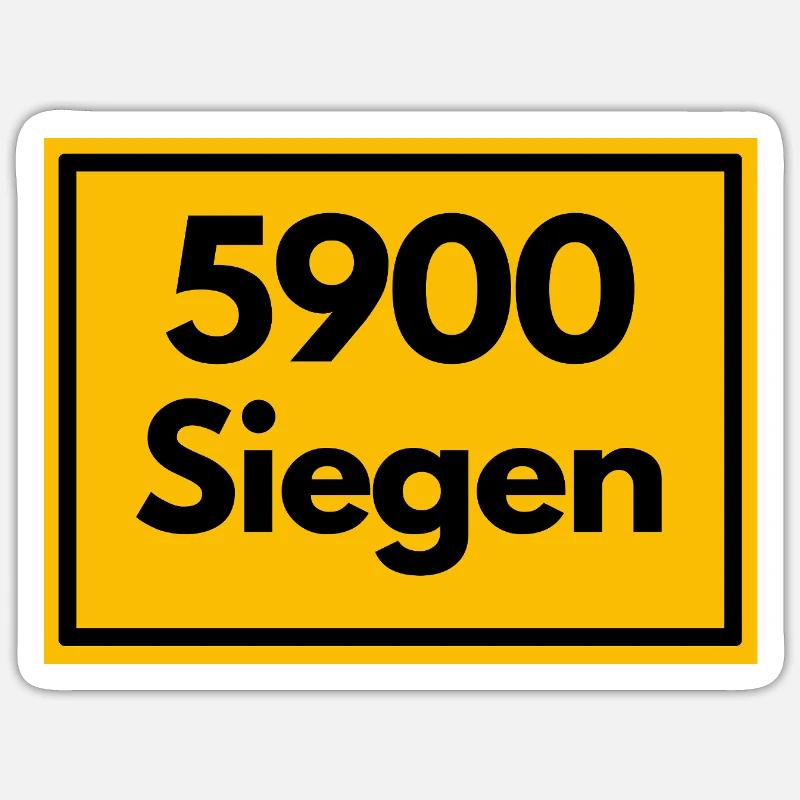 ANCIEN CODE POSTAL RETRO 5900 SIEGEN SIEGERLAN Sticker taille S (10 x 10 cm)