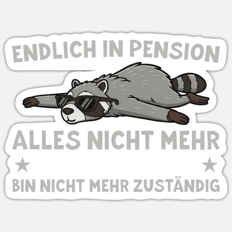 Pension Waschbär Non responsable - Sticker taille S (10 x 10 cm) - blanc mat