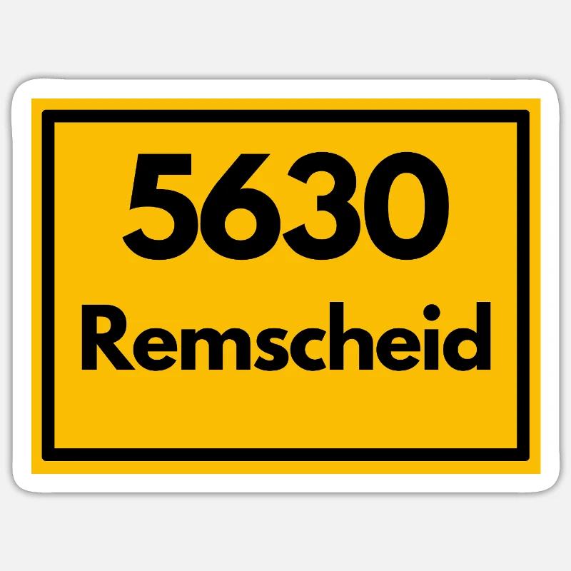 ANCIEN CODE POSTAL 5630 REMSCHEID - BERGISCH - Sticker taille S (10 x 10 cm) - blanc mat