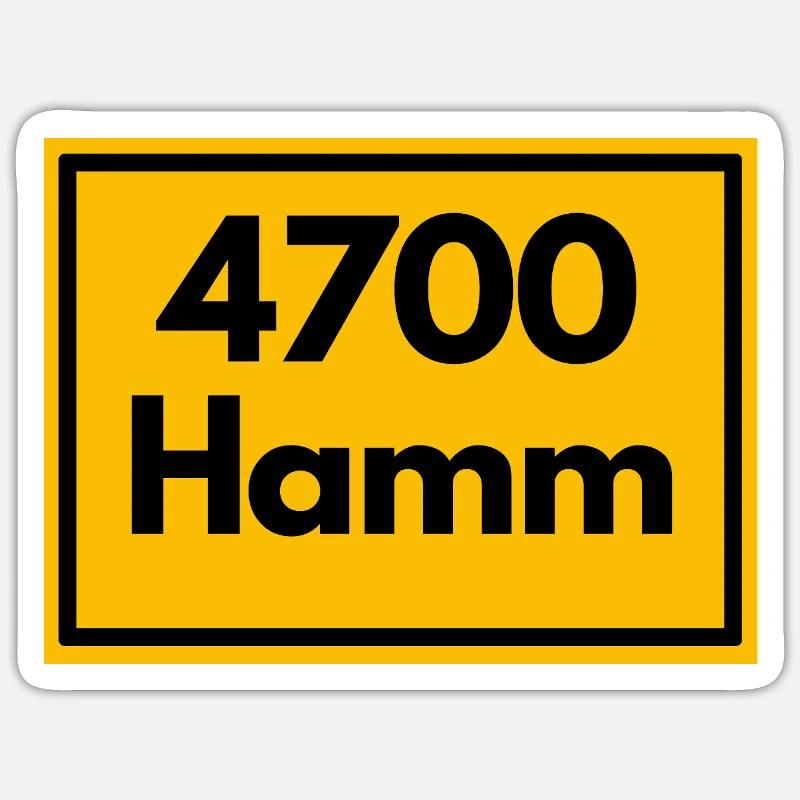 OLD POSTCODE POSTCODE RETRO 4700 HAMM - MAXIMARE Sticker size S (10 x 10 cm)