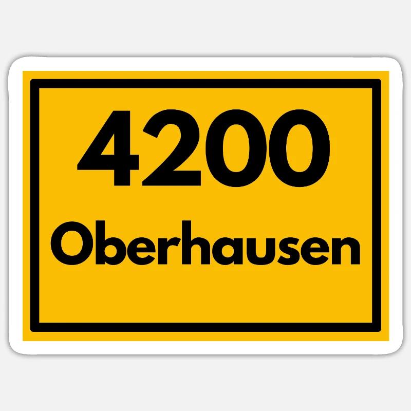 ANCIEN CODE POSTAL RETRO 4200 OBERHAUSEN RUHR Sticker taille S (10 x 10 cm)