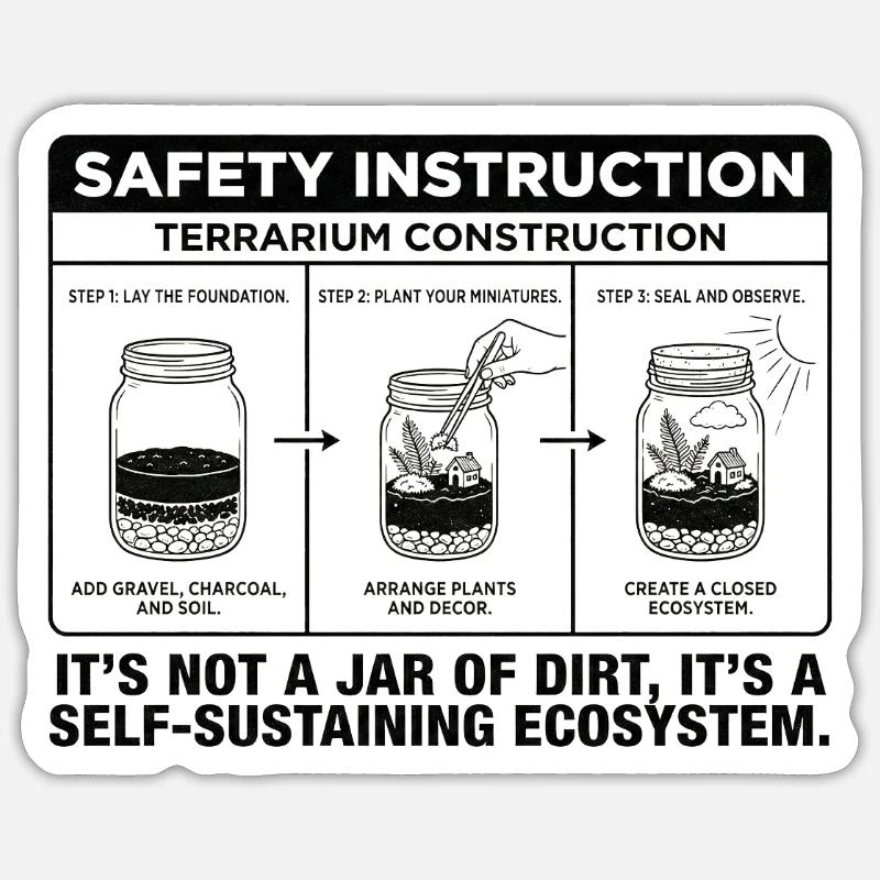 Guide de construction de terrarium : pas juste un bocal de Di Sticker taille S (10 x 10 cm)