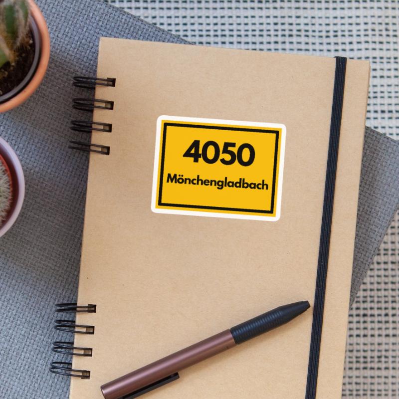 OLD POSTCODE POSTCODE 4050 MÖNCHENGLADBACH FUSSBAL Sticker size S (10 x 10 cm)