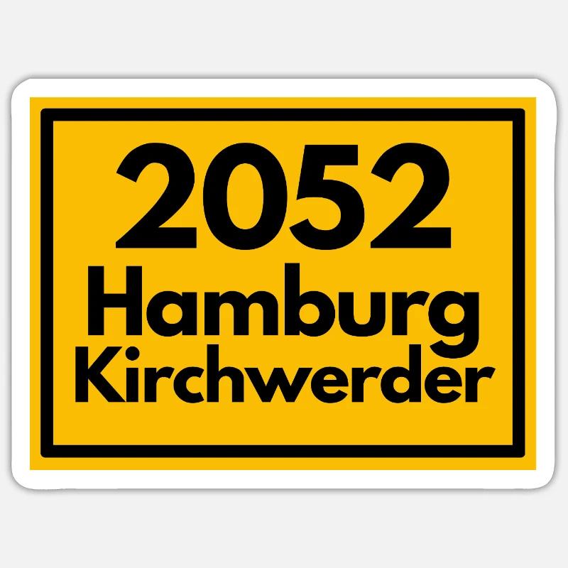 OLD POSTCODE POSTCODE 2053 HAMBURG KIRCHWERDER Sticker size S (10 x 10 cm)