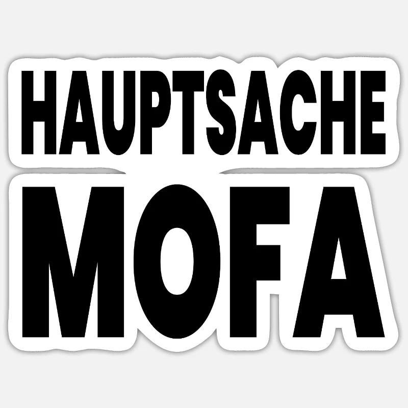 Mobylette - Sticker taille S (10 x 10 cm) - blanc mat