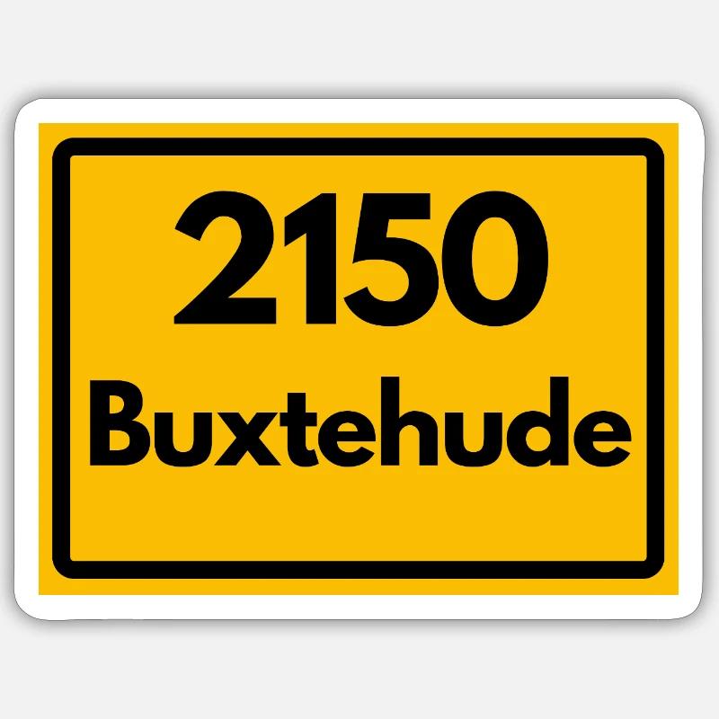 ANCIEN CODE POSTAL RÉTRO 2150 BUXTEHUDE HANSE Sticker taille S (10 x 10 cm)