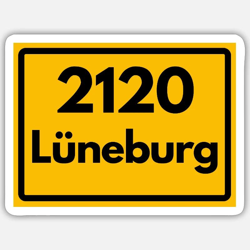 ANCIEN CODE POSTAL RETRO 2120 LUNEBOURG - HANSE Sticker taille S (10 x 10 cm)