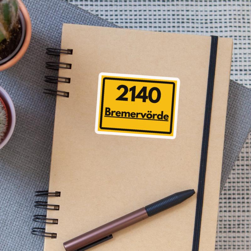 OLD POSTCODE POSTCODE RETRO 2140 BREMERVÖRDE Sticker size S (10 x 10 cm)