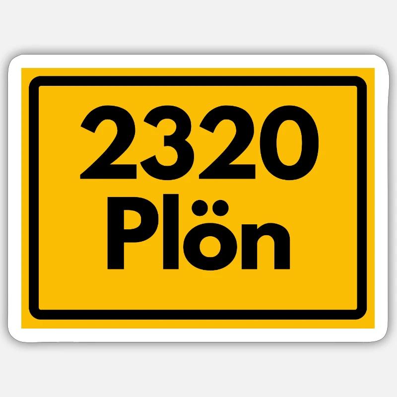 OLD POSTCODE POSTCODE RETRO 2320 PLÖN SEENPARADIES Sticker size S (10 x 10 cm)