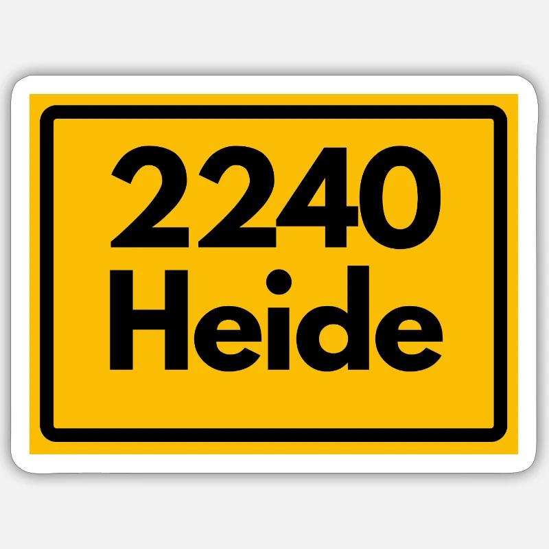 ANCIEN CODE POSTAL RETRO 2240 HEIDE MARSHENLAND Sticker taille S (10 x 10 cm)