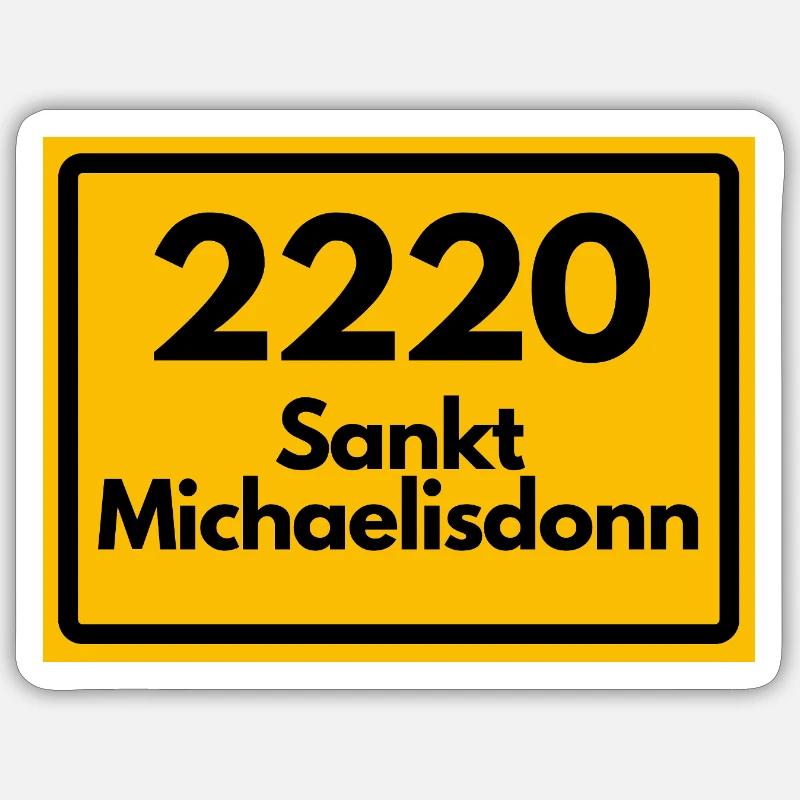 OLD POSTCODE POSTCODE 2220 SANKT MICHAELISDONN Sticker size S (10 x 10 cm)