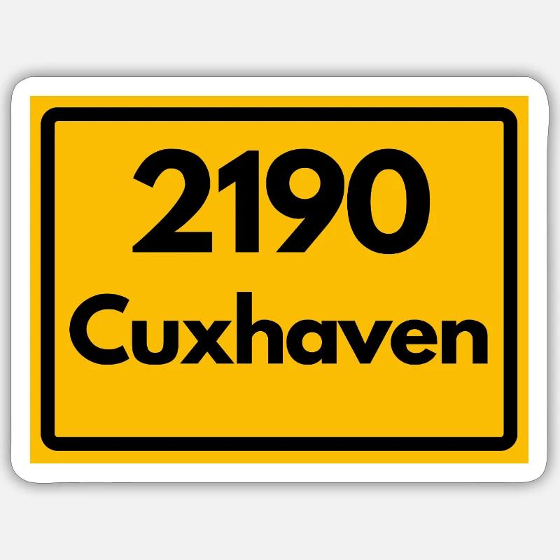 OLD POSTCODE POSTCODE RETRO 2190 CUXHAVEN NORDSEE Sticker size S (10 x 10 cm)