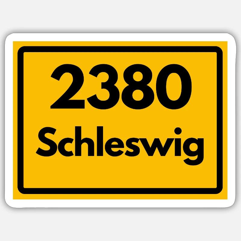 OLD POSTCODE POSTCODE RETRO 2380 SCHLESWIG – FJORD Sticker size S (10 x 10 cm)