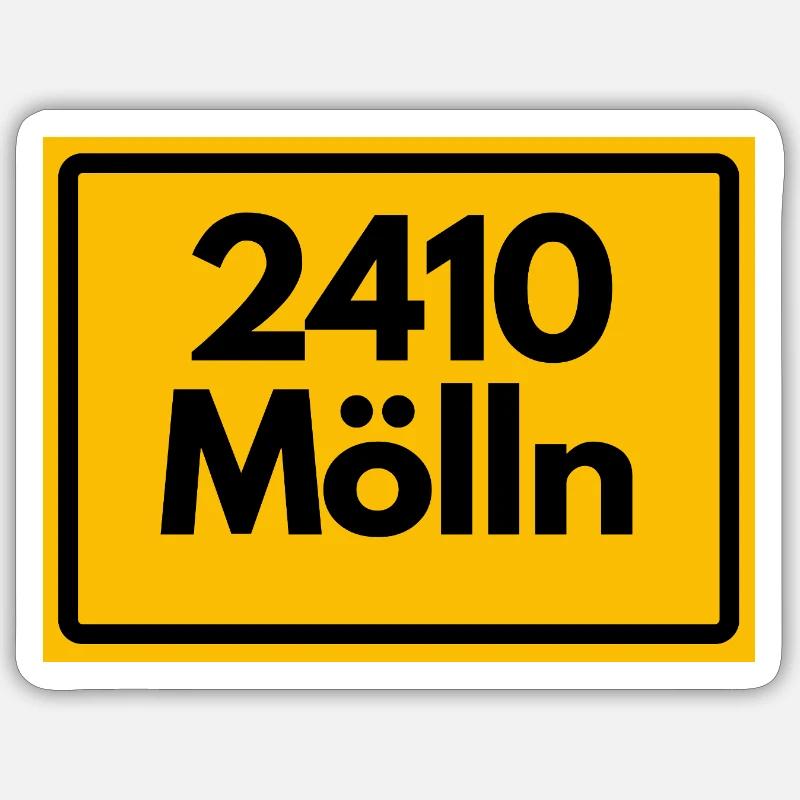 ANCIEN CODE POSTAL 2410 MÖLLN TIL EULENSPIEGEL Sticker taille S (10 x 10 cm)