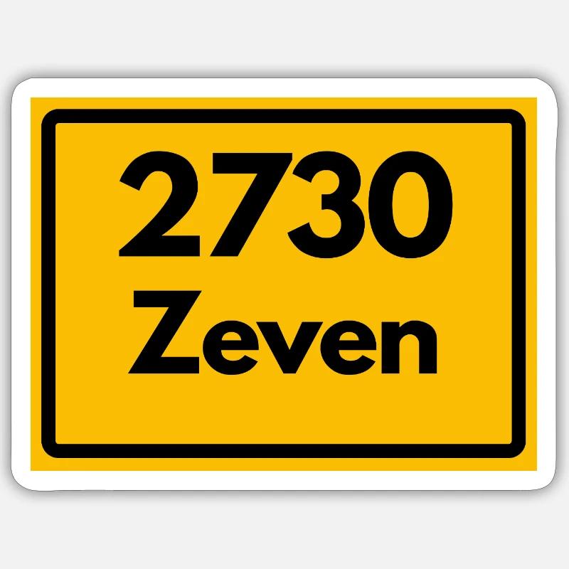 OLD POSTCODE RETRO 2730 ZEVEN – GEESTHELD Sticker size S (10 x 10 cm)