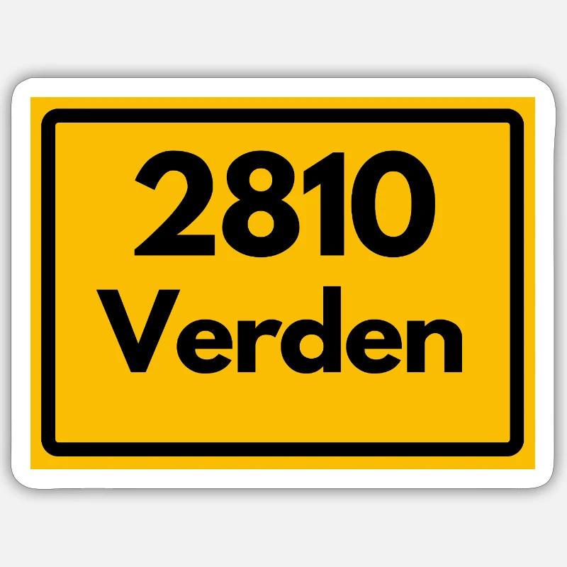 ANCIEN CODE POSTAL RÉTRO 2810 VERDEN PFERDEDOM Sticker taille S (10 x 10 cm)