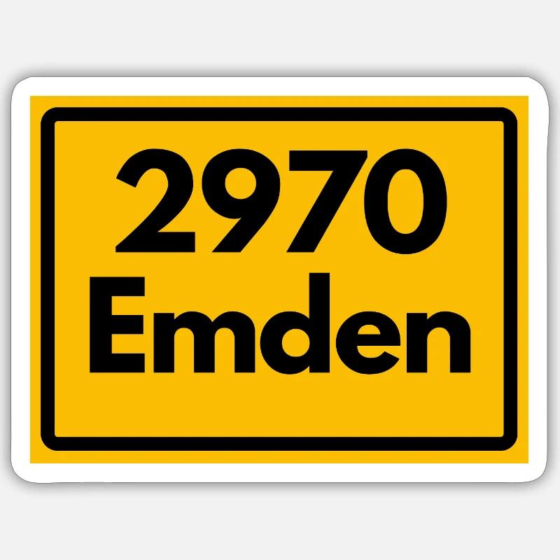 OLD POSTCODE ZIP CODE RETRO ⚓ 2970 Emden Moin moin Sticker size S (10 x 10 cm)