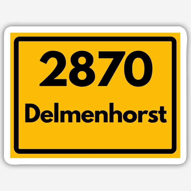 ANCIEN CODE POSTAL RÉTRO 2870 DELMENHORST Sticker taille S (10 x 10 cm)