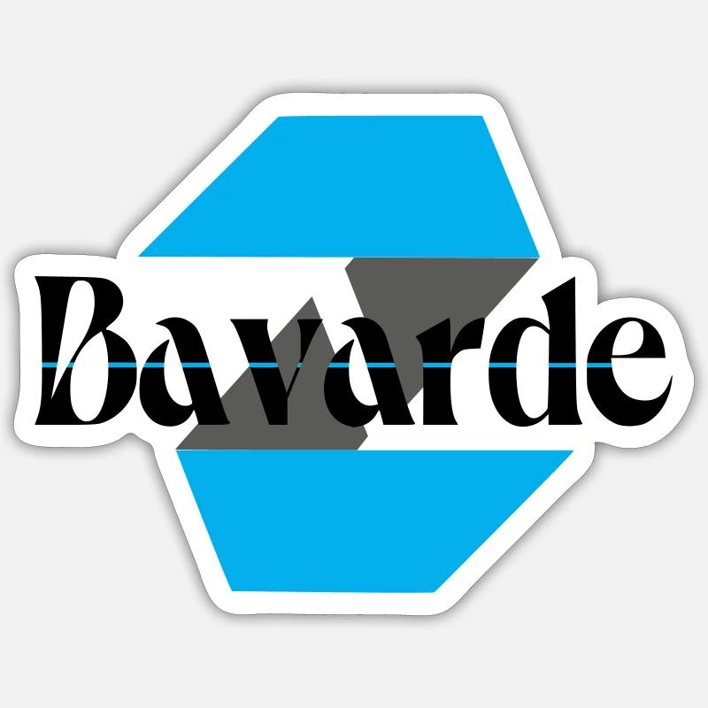 Logo bavarde - Sticker taille S (10 x 10 cm) - blanc mat